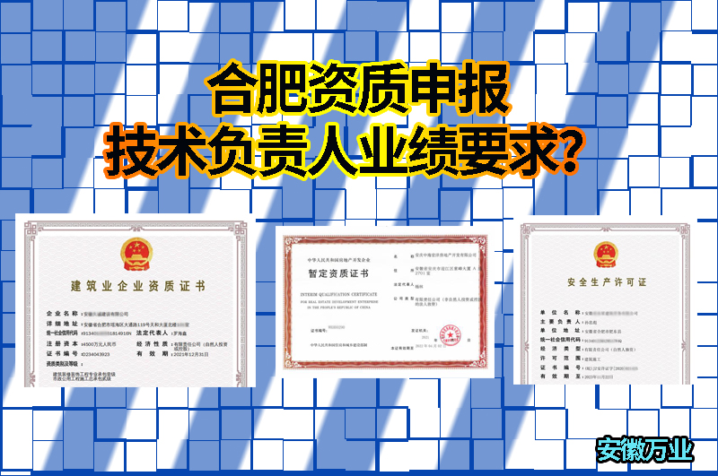 合肥資質(zhì)申報(bào)技術(shù)負(fù)責(zé)人業(yè)績要求？